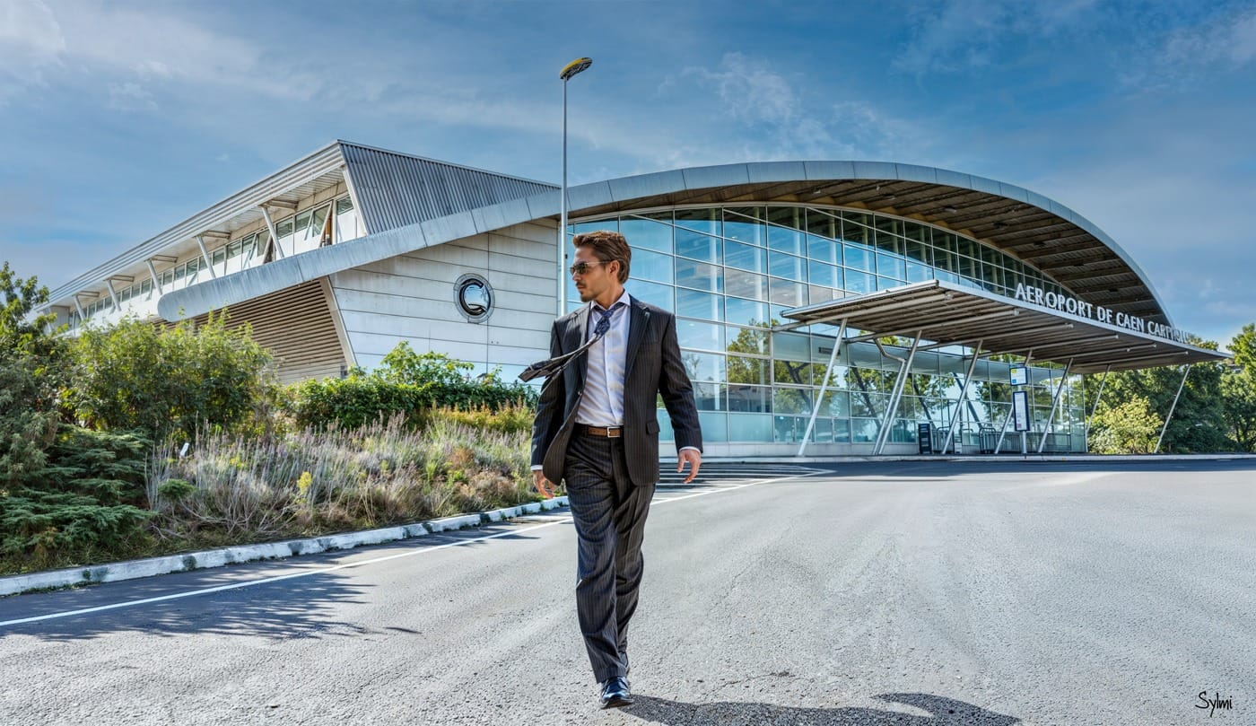 Tony Stark à Caen (Aéroport de Caen) — création art digital par Sylmi
